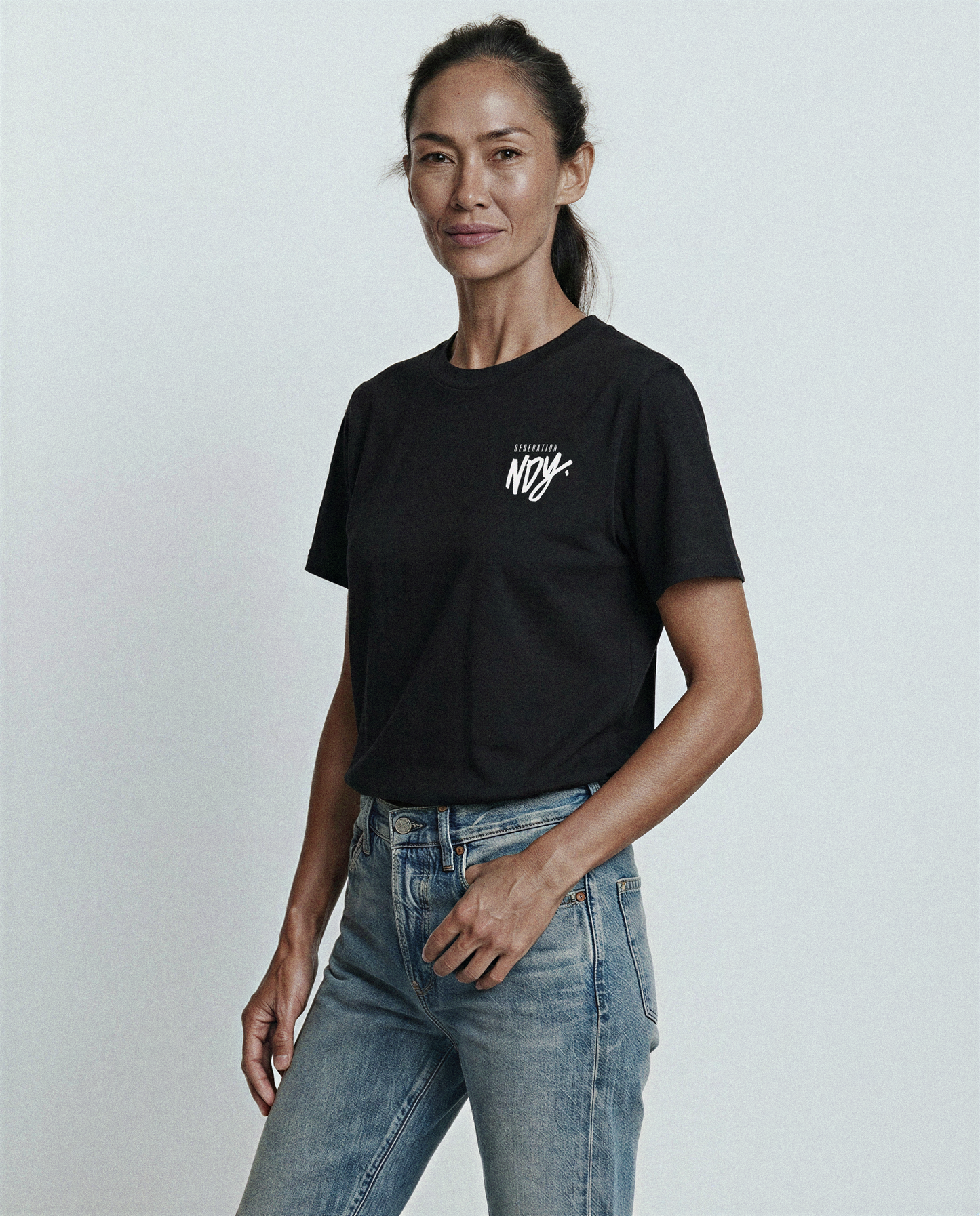 WMNS NDY T-SHIRT | RAW CROSS | BLK