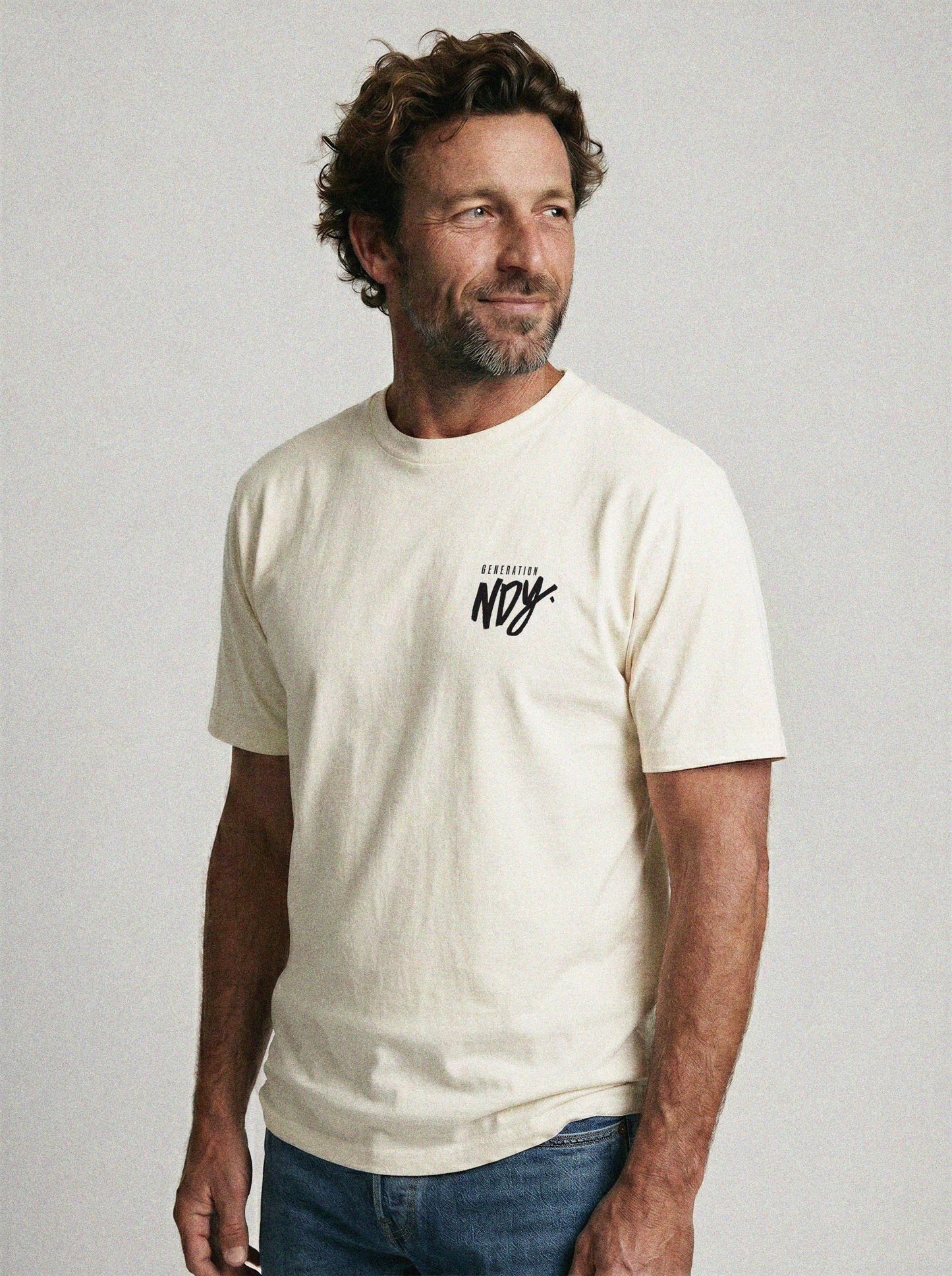 NDY T-SHIRT | RAW CROSS | ECRU