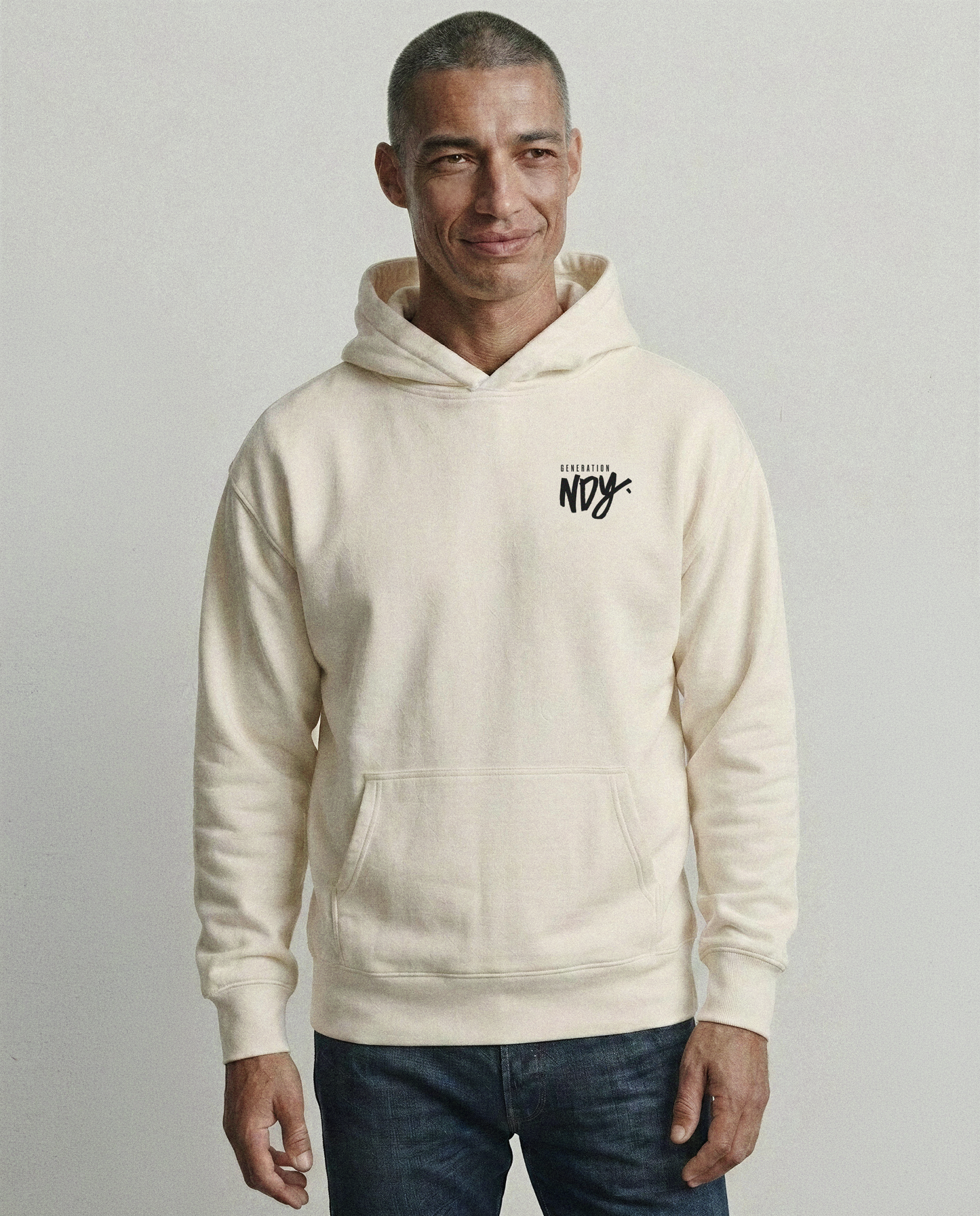 NDY HOODIE | CROSS | ECRU