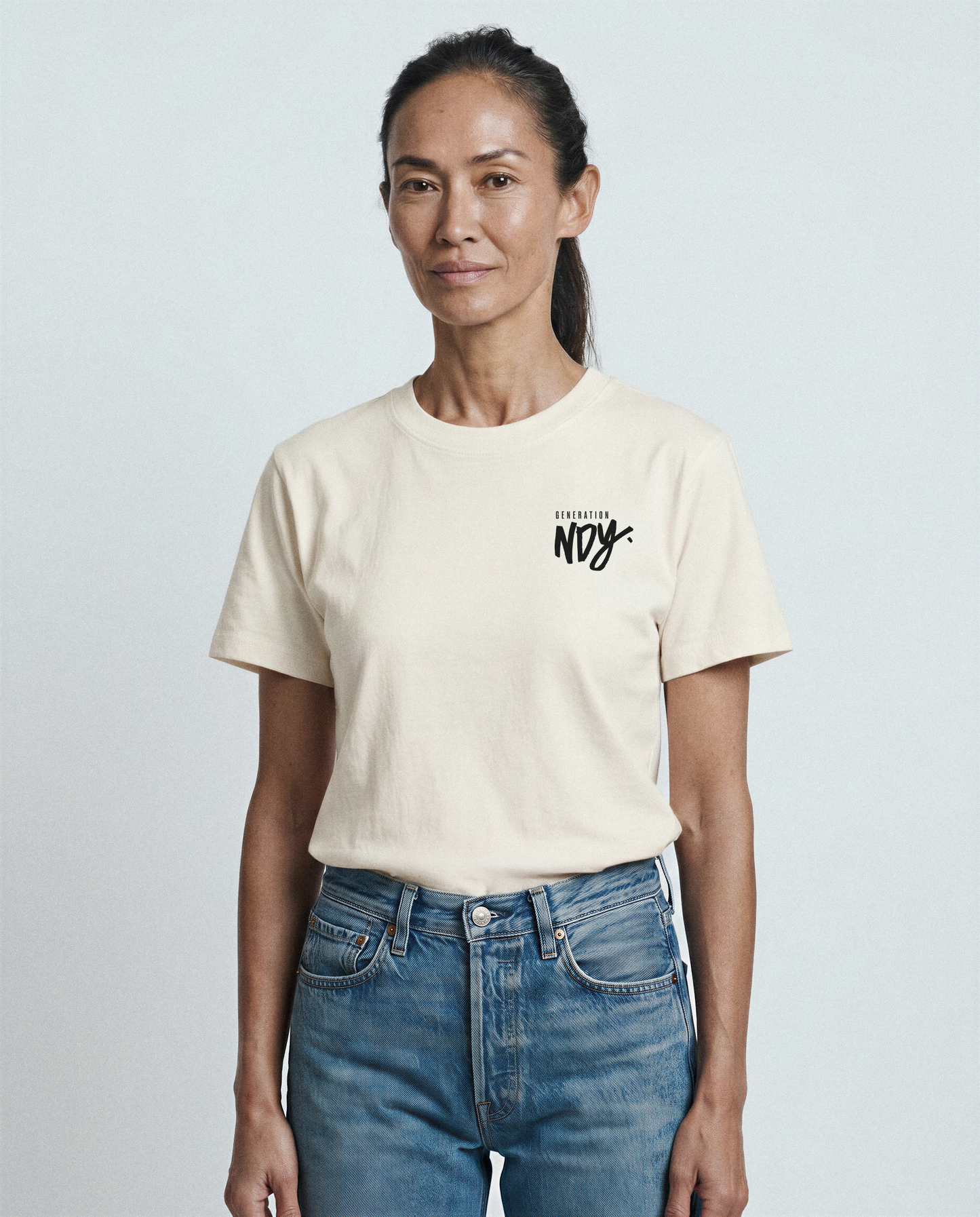 WMNS NDY T-SHIRT | RAW CROSS | ECRU