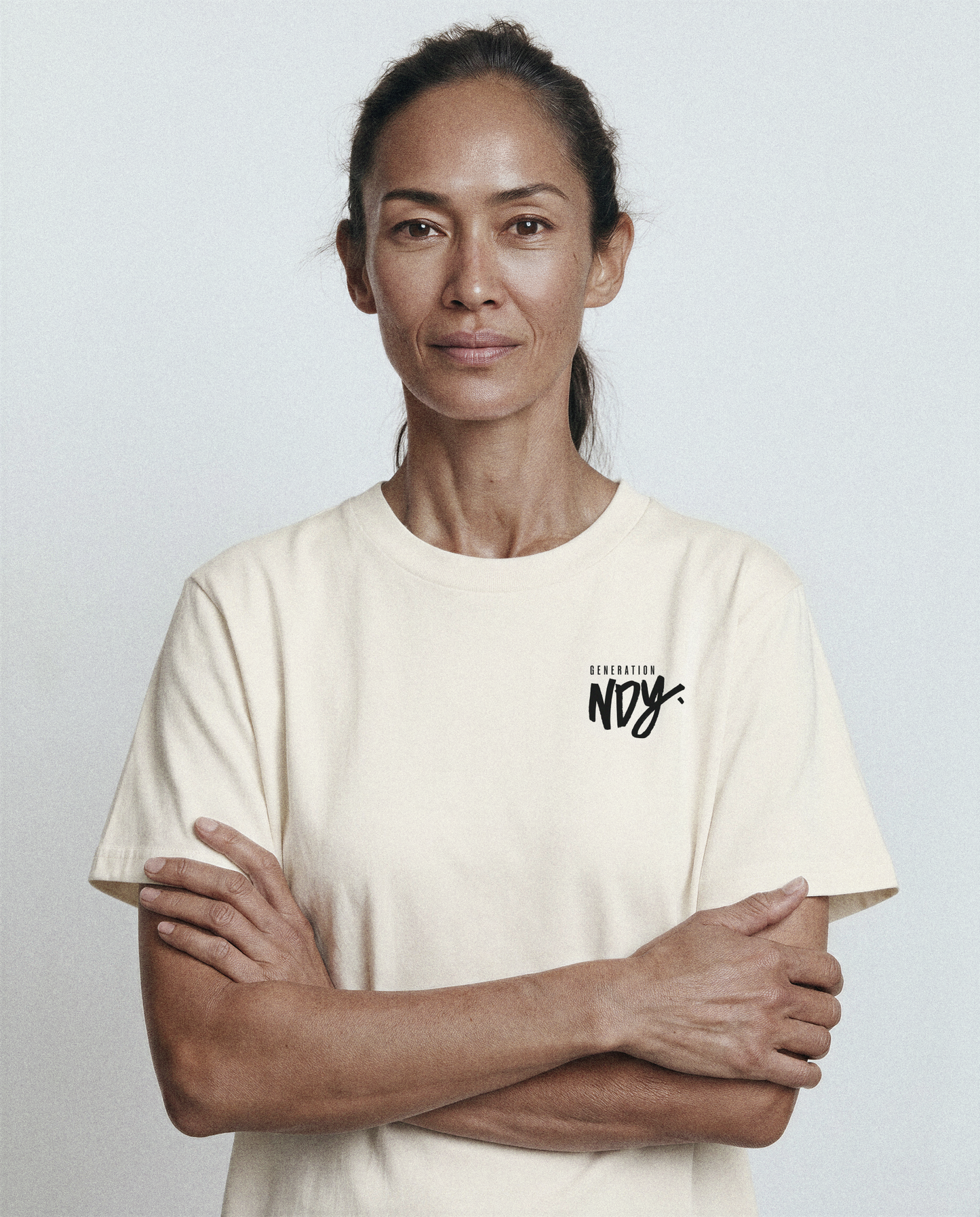 WMNS NDY T-SHIRT | RAW CROSS | ECRU