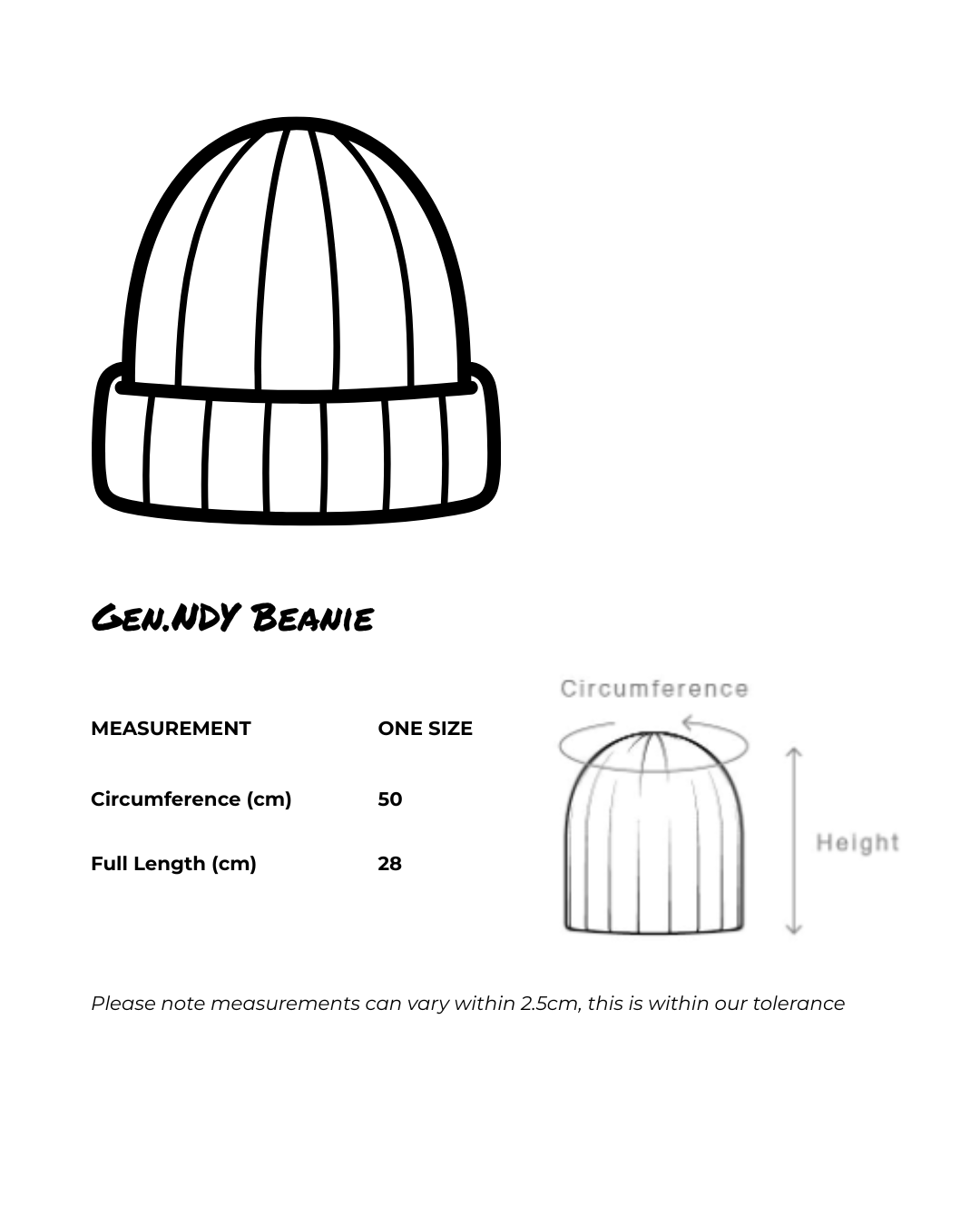 Gen.NDY Beanie | BLK