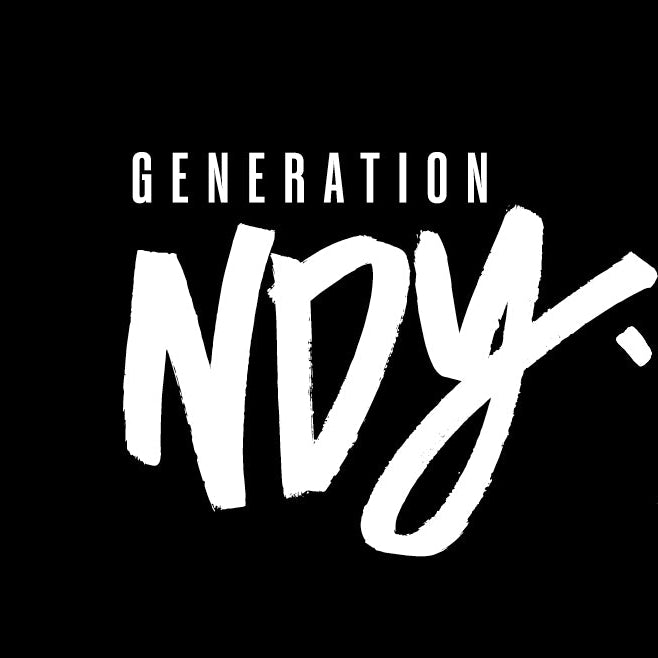 White text 'GENERATION NDY' on a black background